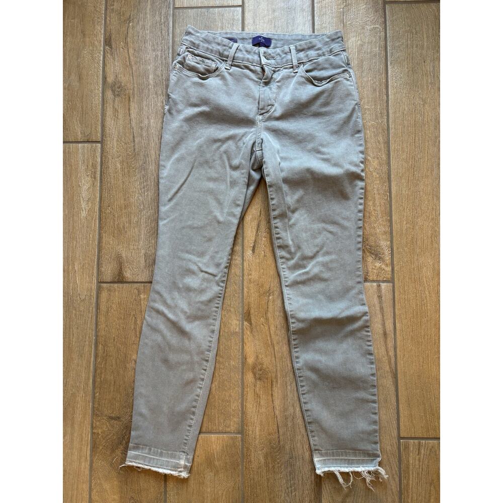 NYDJ Ami‎ Skinny Legging Women Size 2 Gray Raw Hem Lift Tuck Technology Jeans